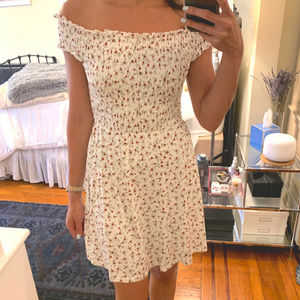 ASOS White OTS Smock Floral Mini Dress (0)